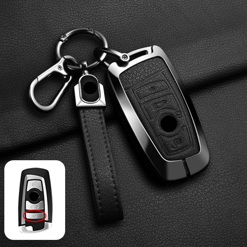 Zinc Alloy Leather Car Smart Key Case Cover For Bmw F20 F30 G20 f31 F34 F10 G30 F11 X3 F25 X4 I3 M3 M4 1 3 5 Series Accessories