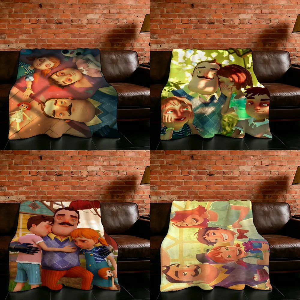 Game H-Hello N-Neighbor Blanket Flannel Warm Soft Throw Blanket For Room Sofa Childish Birthday Gifts