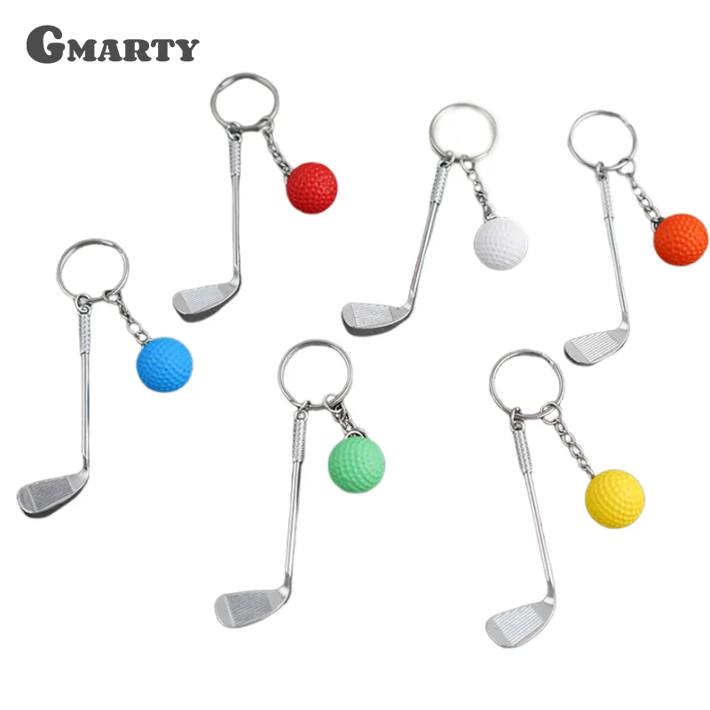 Golf Ball Key Chain Top Grade Metal Keychain Car Key Chain Key Ring Sporting Goods Sports Gift For Souvenir Ball Key Ring