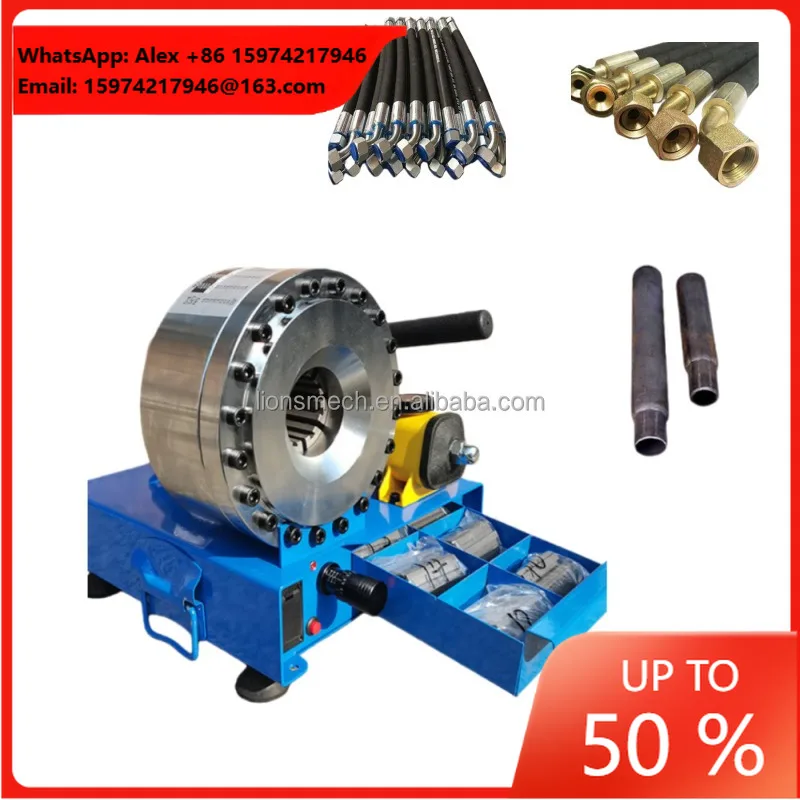 Portable Manual Hydraulic Hose Crimping & Tube Shrinking Machine With 35MPa Pressure 7 Molds Included Easy Operation