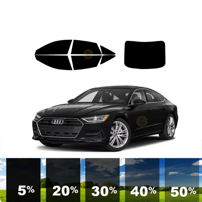 

precut Removable Window Tint Film For Car 100% UVR 5%-70%VLT Heat Insulation Carbon ﻿For AUDI RS7 4 DR SEDAN 2021-2022