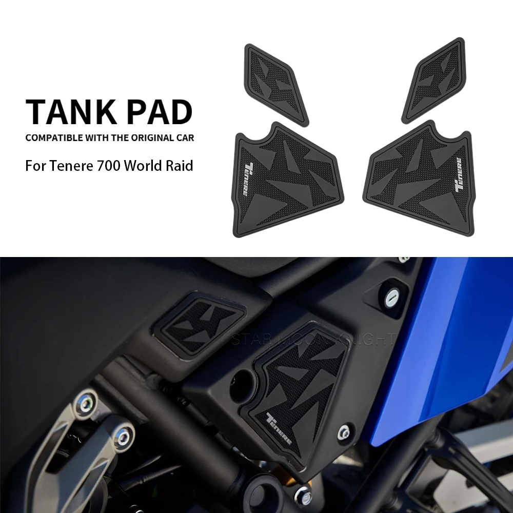 For Yamaha Tenere 700 Tenere700 World Raid 2022-2024 Motorcycle Side Fuel Tank Pads Protector Anti-slip Rubber Stickers TankPad