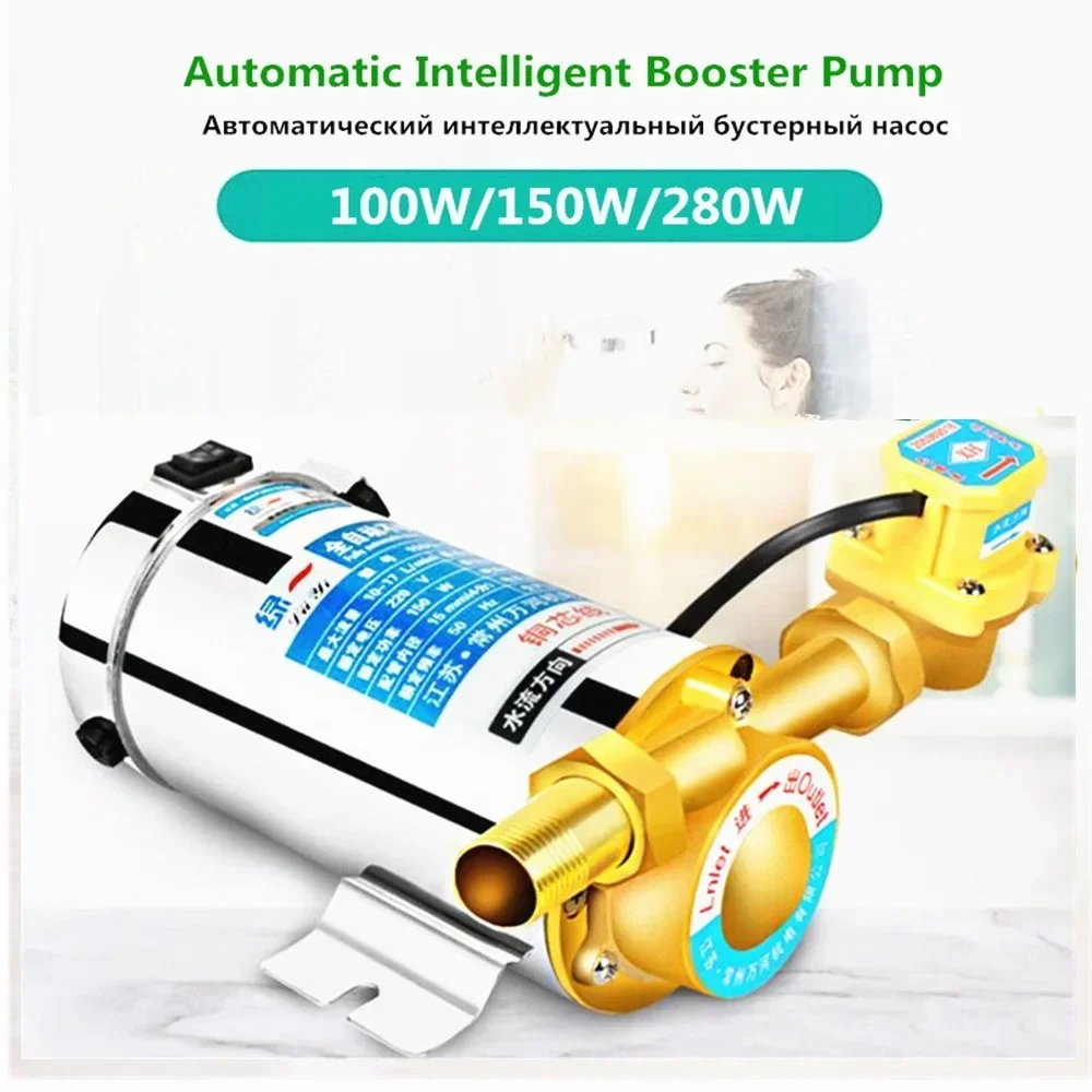 Pompa Booster 220V muto domestico per conduttura/riscaldatore dell\'acqua del rubinetto con flussostato automatico, pompa dell\'acqua calda e fredda a