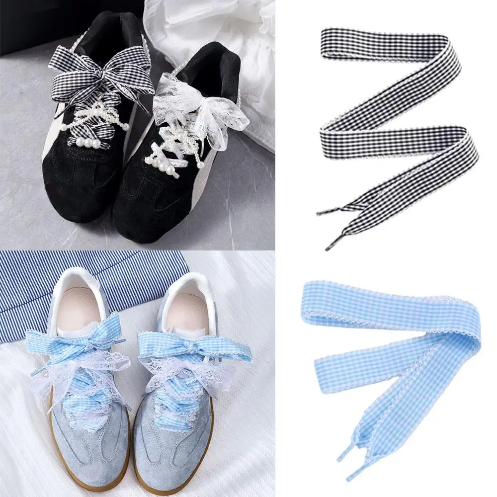 

New DIY Combine Casual Shoelaces Trendy Lattice Lace Shoelaces DE Training Shoes Laces Sneakers Shoes Laces Shoes Decoration