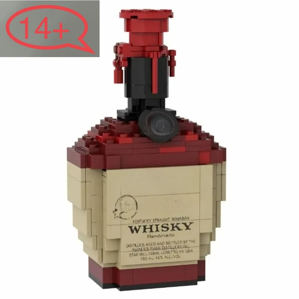 مجموعة MOC 2025 الجديدة: مجموعات مكعبات بناء إبداعية لزجاجة الويسكي عالية الجودة متوفرة في المخزون #2