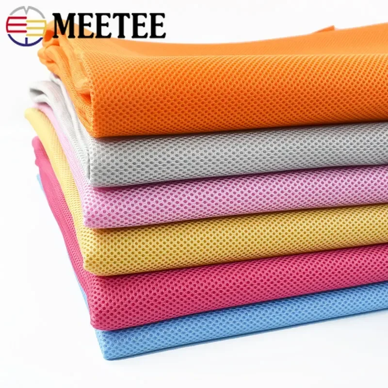 

Meetee 100*150cm 3D Thickened 3 Layer Sandwich Mesh Fabric for Seat Cover Breathable Sport Shoes Bags Sofa Cloth Material