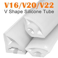 LED Silicone Neon V Shape Tube IP67 Waterproof Flexible Silica Sector Sidelight Decor For WS2812B WS2811 SK6812 5050 Strip Light
