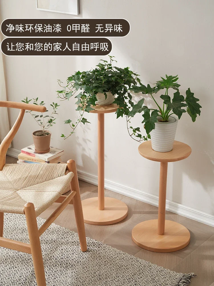 

Minimalist modern mini side table, living room, all solid wood small coffee table, bedroom, floor to ceiling shelf, sofa side