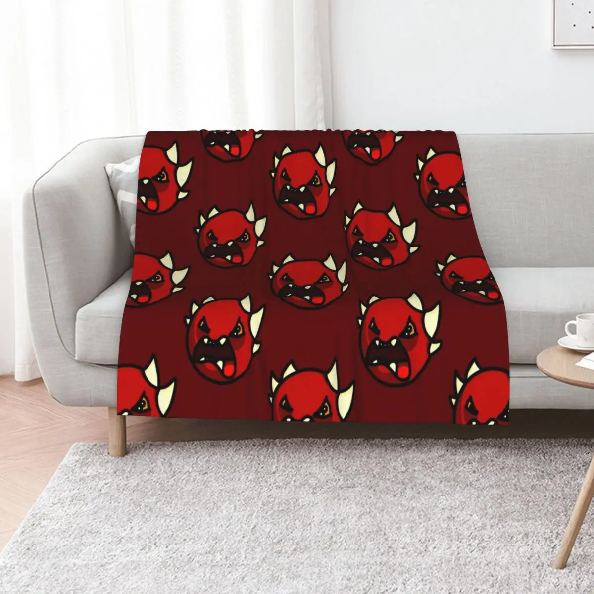 Geometry Dash Extreme Demon Throw Blanket Winter beds Weighted Tourist Decoratives Moving Personalized Gift Blankets