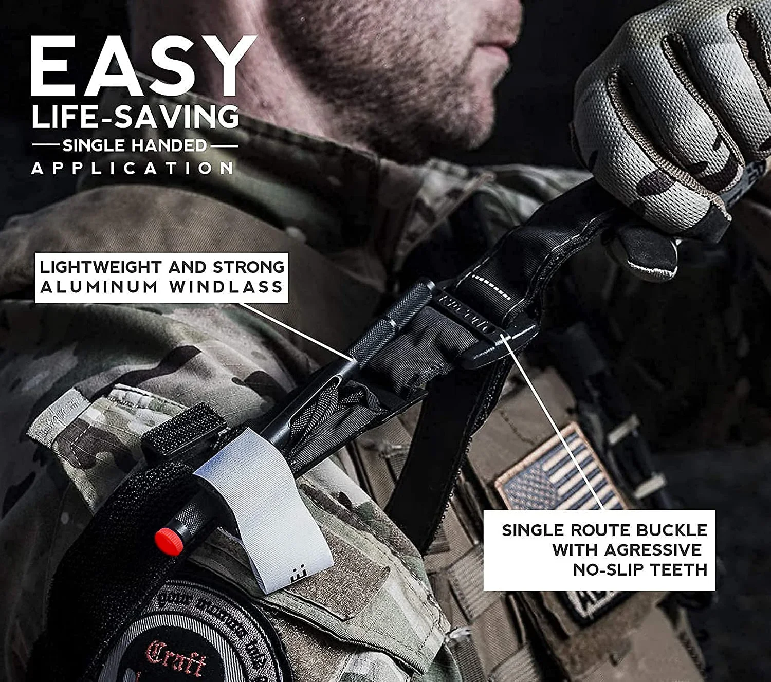 Tourniquet Combat Tourniquets Spinning Emergency Trauma One-Handed First Aid Equipment IFAK Tactical EDC Rescue