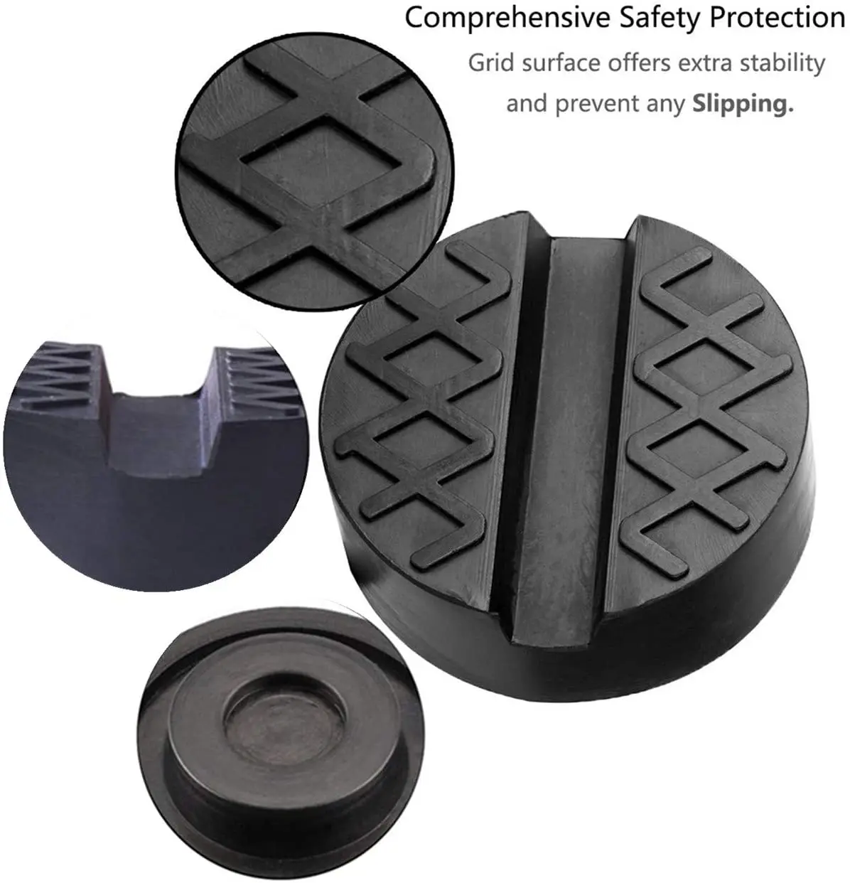 Floor Slotted Car Jack Rubber Pad Frame Protector Adapter Jacking Tool Pinch Weld Side Lifting Disk For Lexus Subaru Fiat Volvo