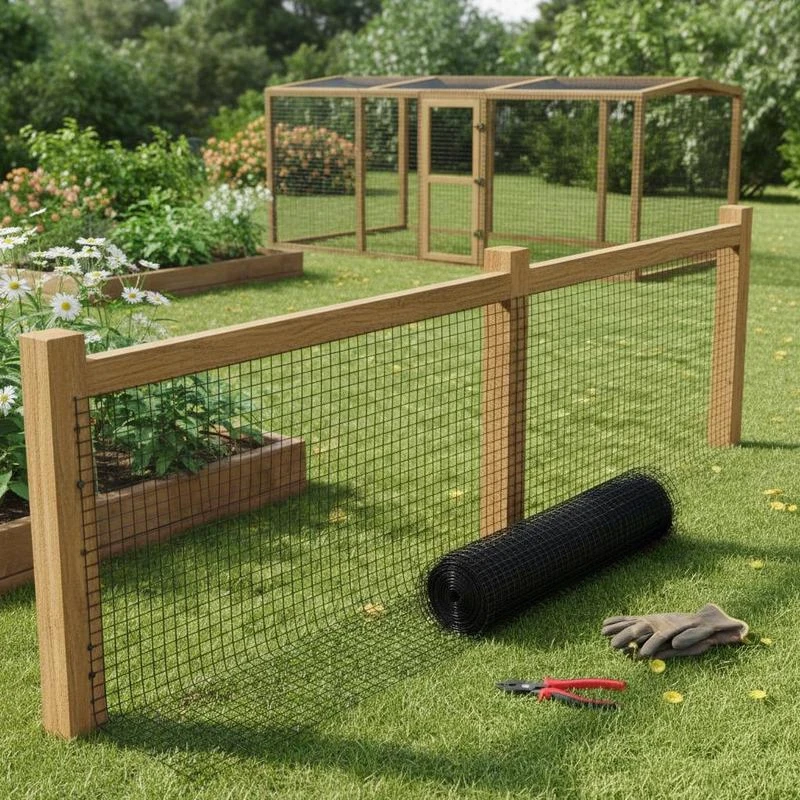 

Free Shipping-Metal Wire Mesh 24" x 50' 1" x 1" Grid For Vegetable Gardens Flower Beds Chicken Coops 16 Gauge Vinyl Coated Steel