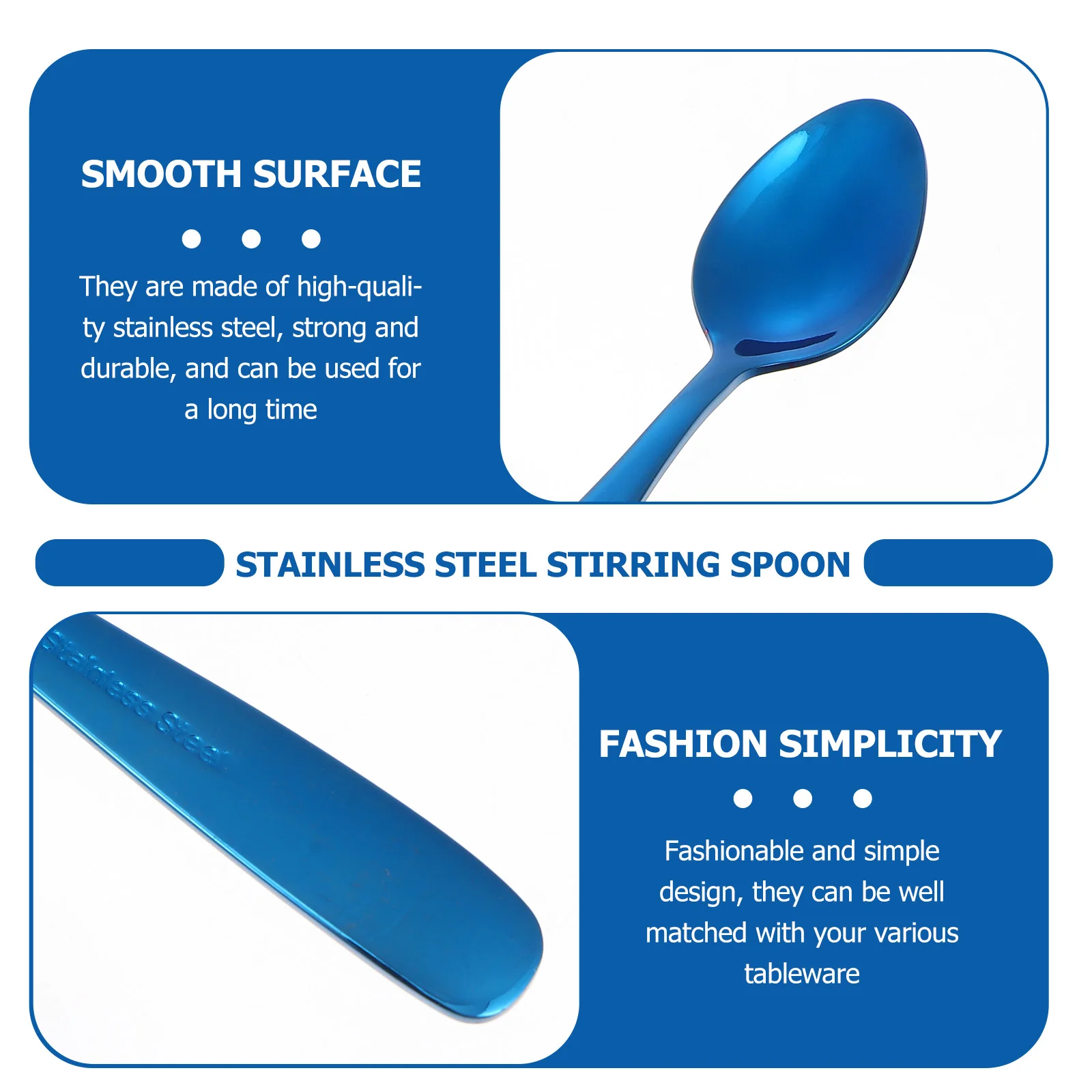 

8Pcs Coffee Spoons Stainless Steel Dessert Spoons for Mixing Tea Ice Cream Juice Condiment Kitchen Supplies Utensils