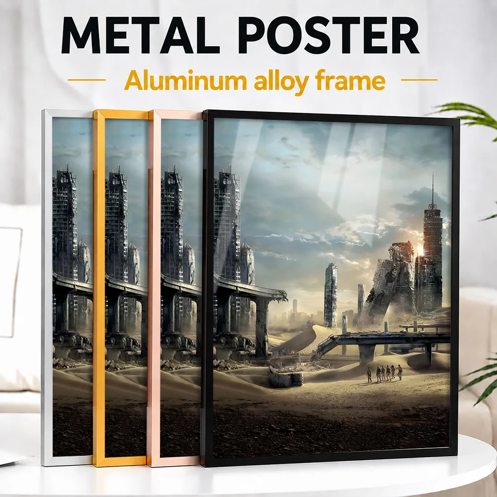 Maze Runner Dystopian Ruins Framed Metal Print Customized Photo Iconic Screen Style Wall Art For Game Room Ideal Birthday Gift