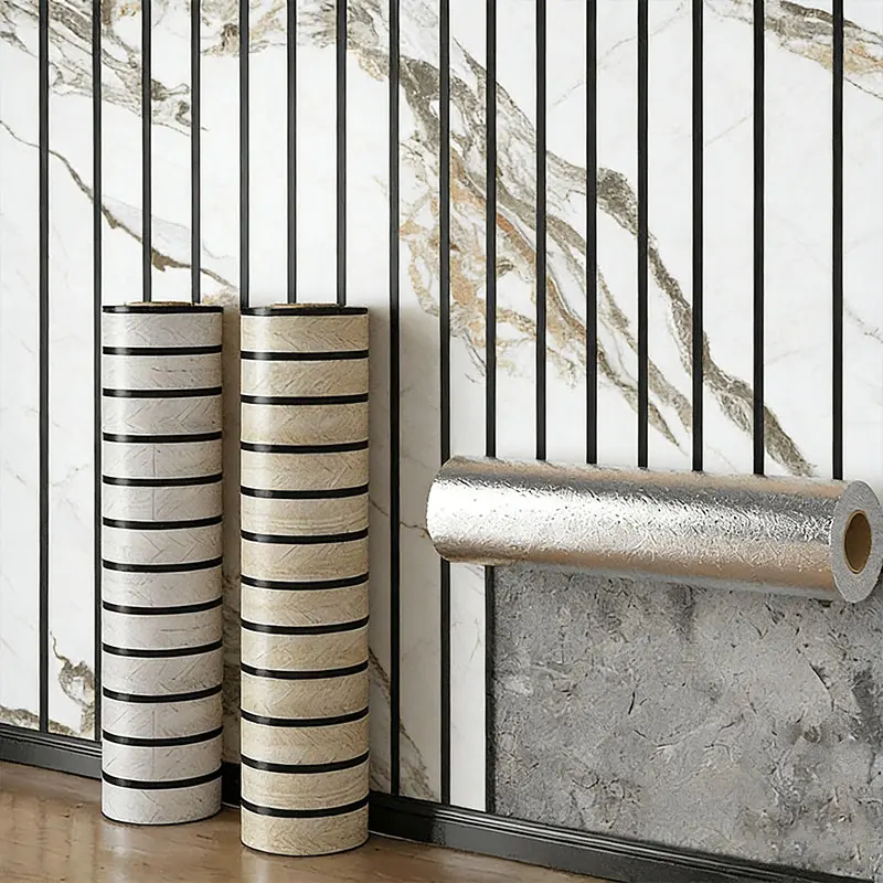 

3D Grille Wallpaper Is Attached to the Background Wall and the Wall Panel Is Self-adhesive Grid Waterproof Wear-resistant