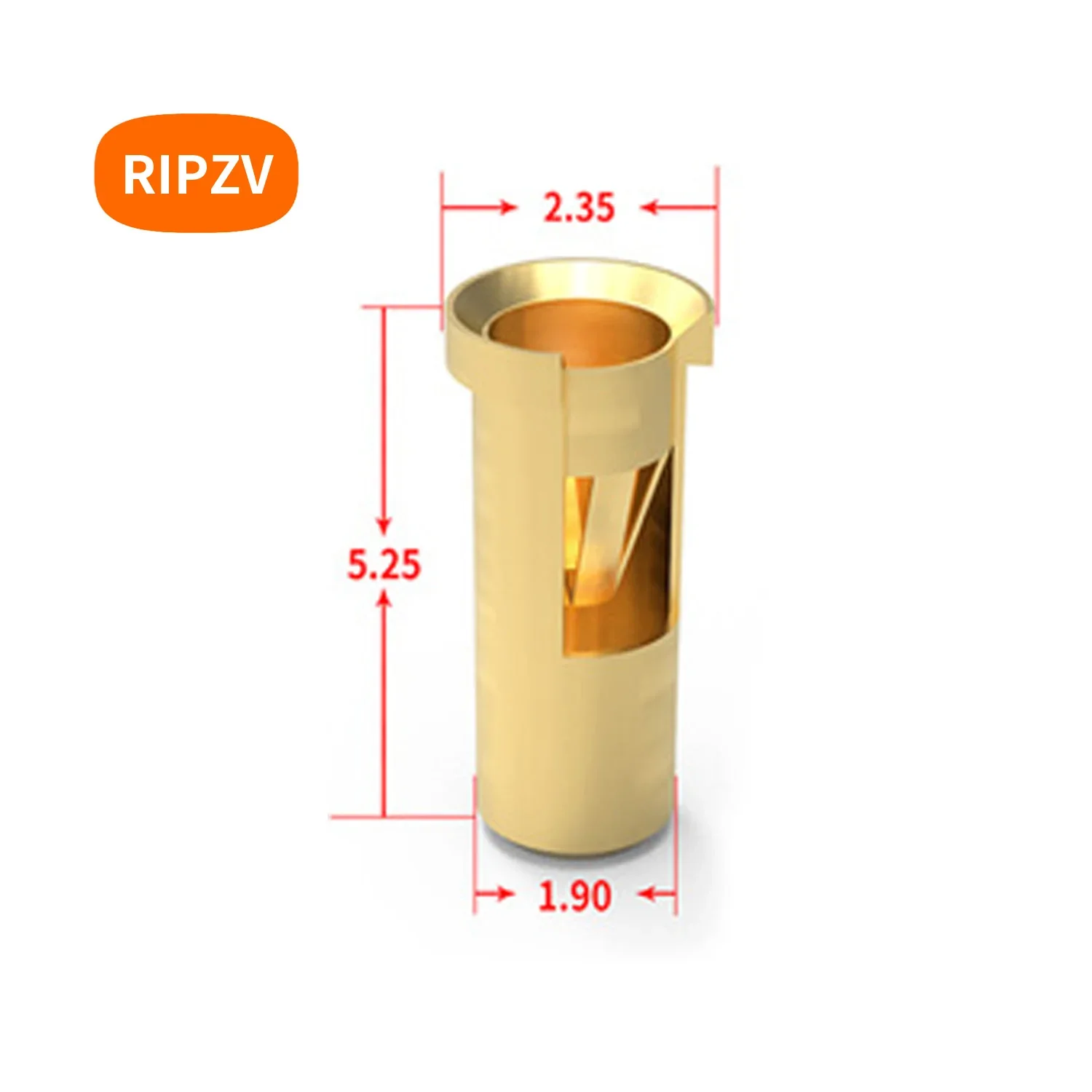 2.35x5.25mm Jack pin crown spring terminal adapter sensor socket male / female plug to plug connector RIPZV hole 1.0mm