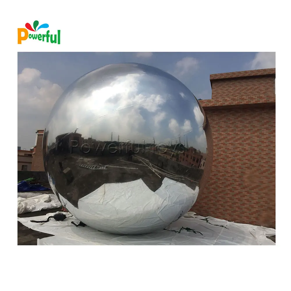 Customized Inflatable Balloon Christmas Decoration Giant Reflective Mirror Ball Waterproof Hanging Ornament with Easy Setup view 3