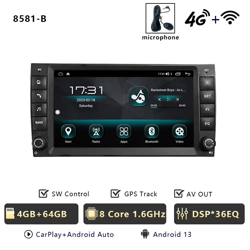 CHSTEK Android 14 Multimedia Speler voor Porsche Cayenne 955 957 9PA 2002-2010 Carplay GPS Autoradio Stereo WIFI 4G BT