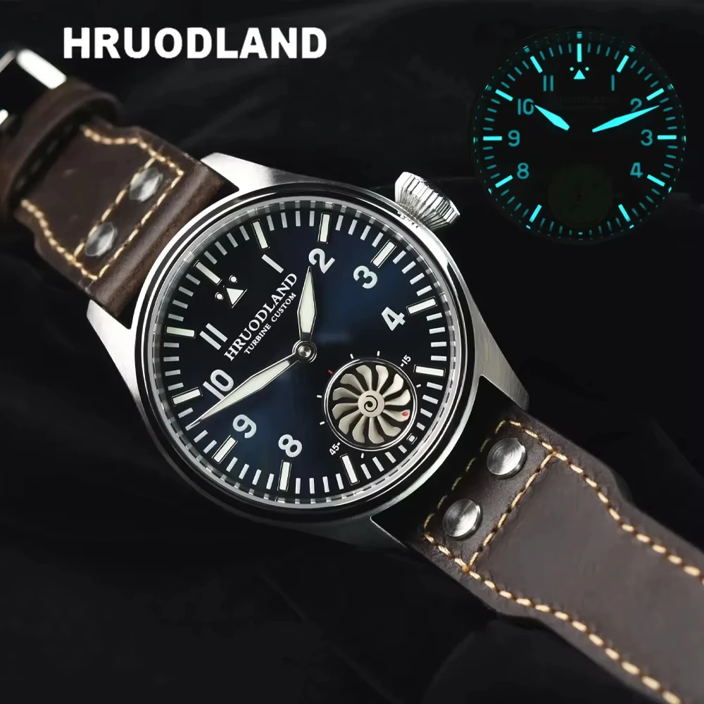 

Hruodland 2025 Новые мужские автоматические механические часы ST3620 Механизм Светящееся сапфировое стекло Кристалл Матовый циферблат reloj hombre