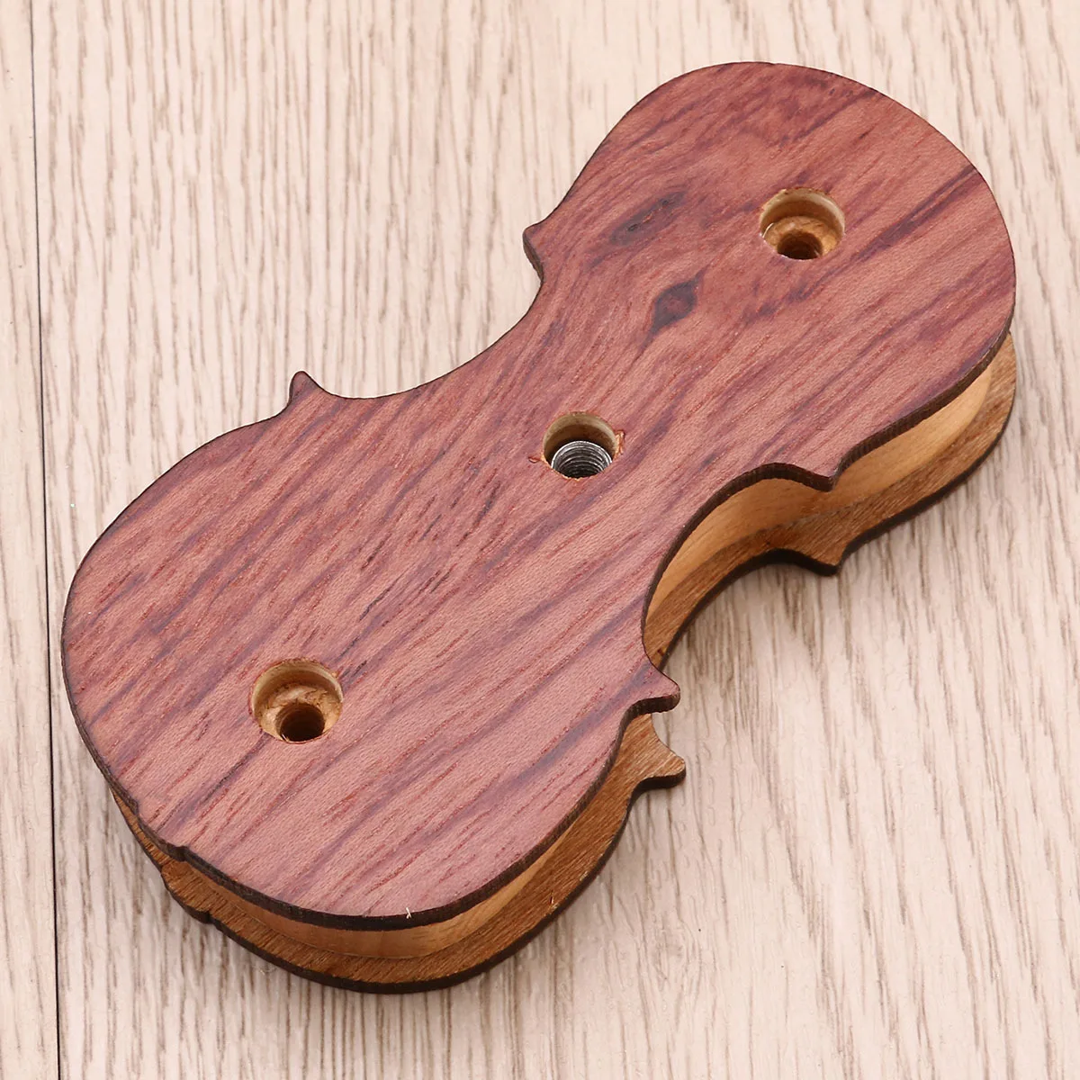 

2Pcs Violin Wall Hanger Real Hardwood Red Wood Color Easy Install Durable Home Studio Space Saving Protective Padding Organizer