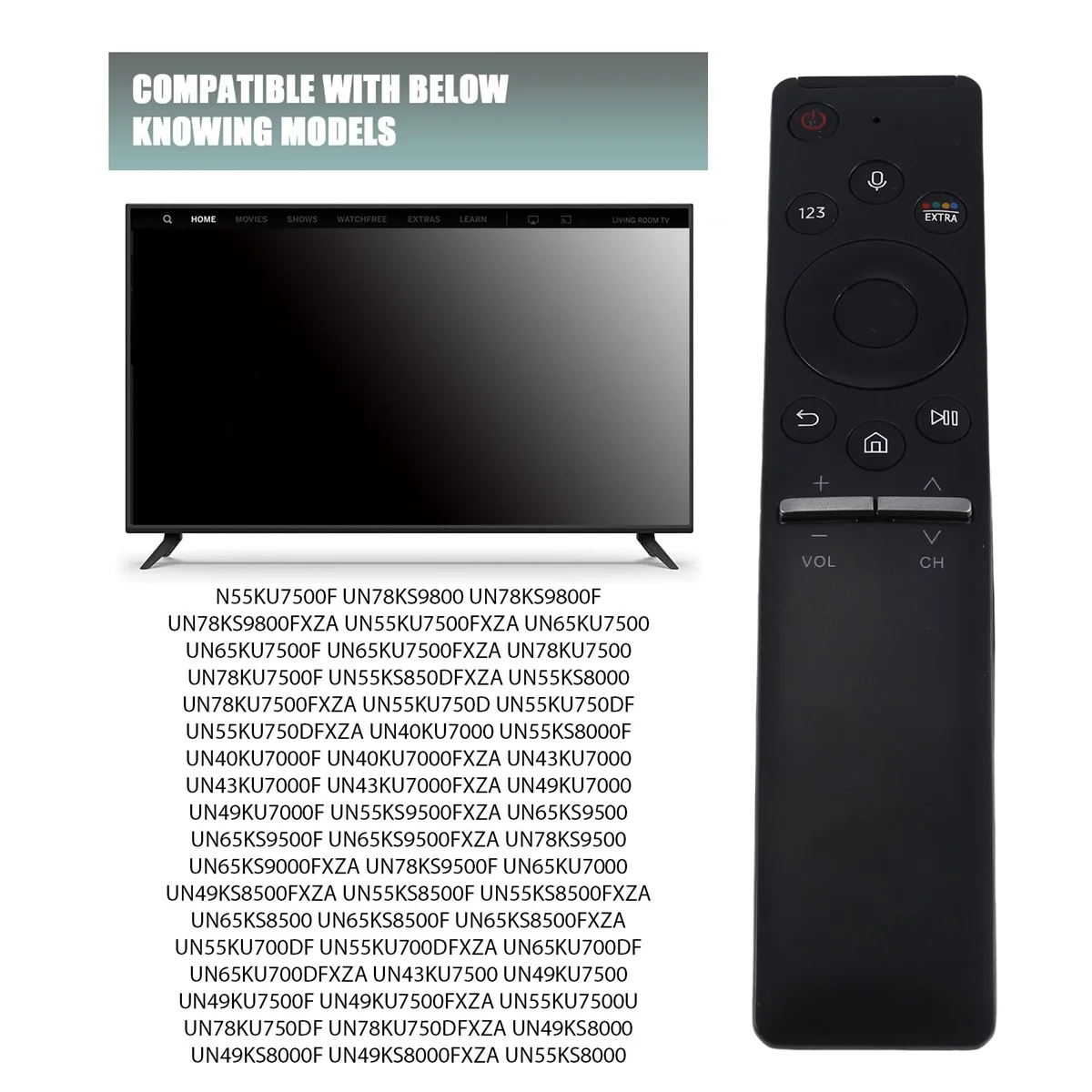 BN59-01242A Remote Control for TV with Voice Blue-Tooth N55KU7500F UN78KS9800 UN78KS9800F UN78KS9800FXZA