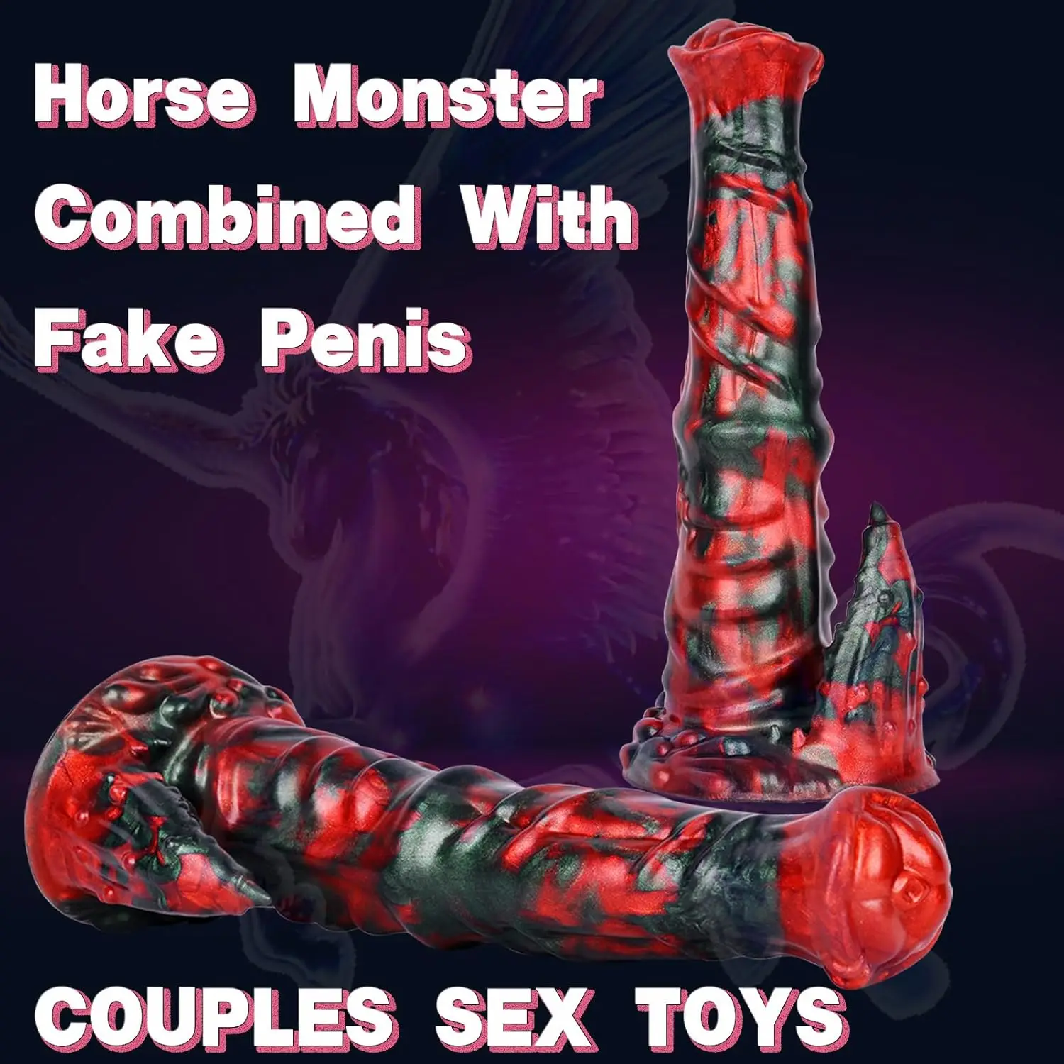 Horse Monster Dildo Penis Silicone Sex Toys Vaginal G Spot Anal Adult Game Orgasm  Masturbator Sex Toys  Hands-Free For Couples