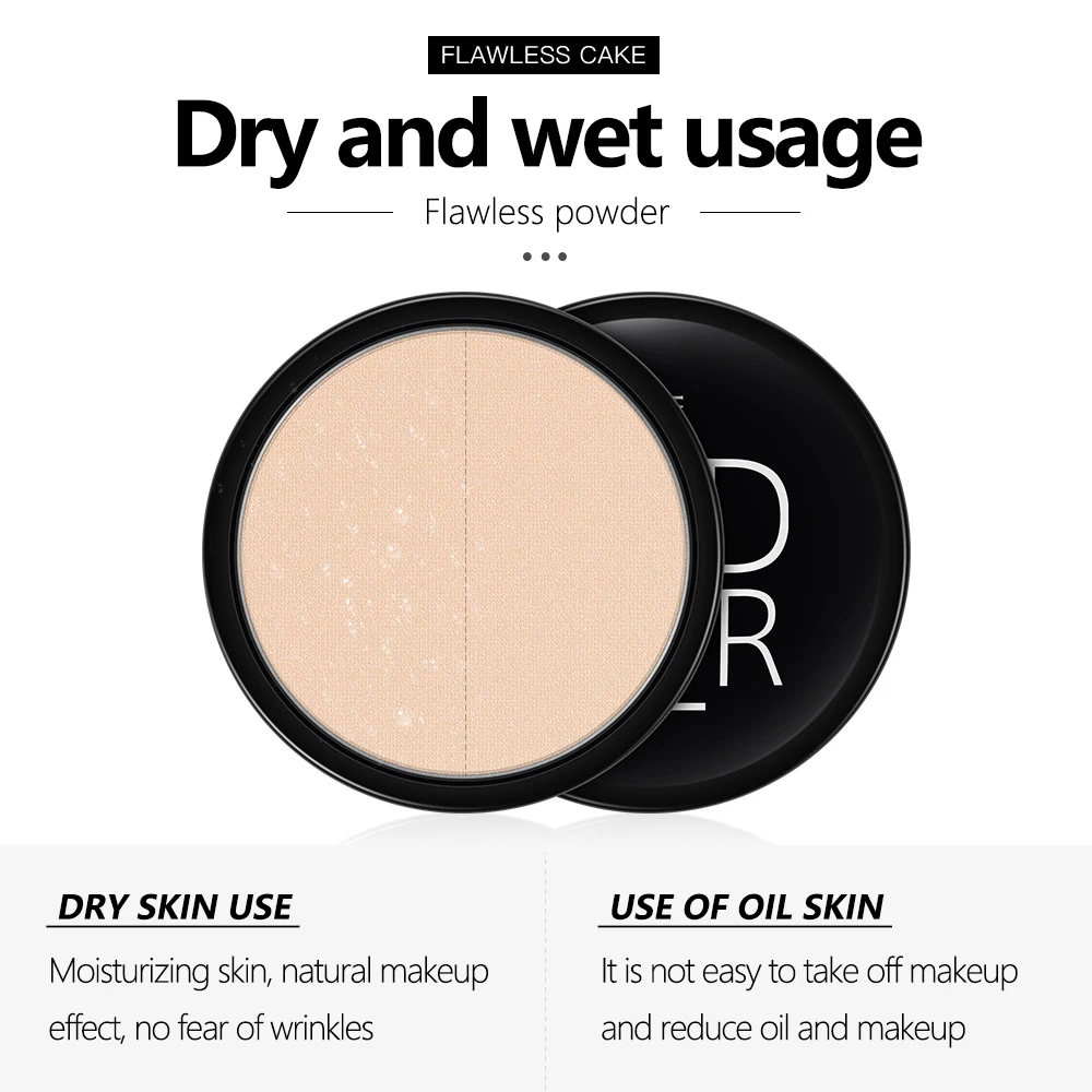 Natürliche Gedrückt Pulver Öl Control Wasserdichte Matte Einstellung Poren Unsichtbare Nähren Make-Up Concealer Atmungs Einstellung Pulver