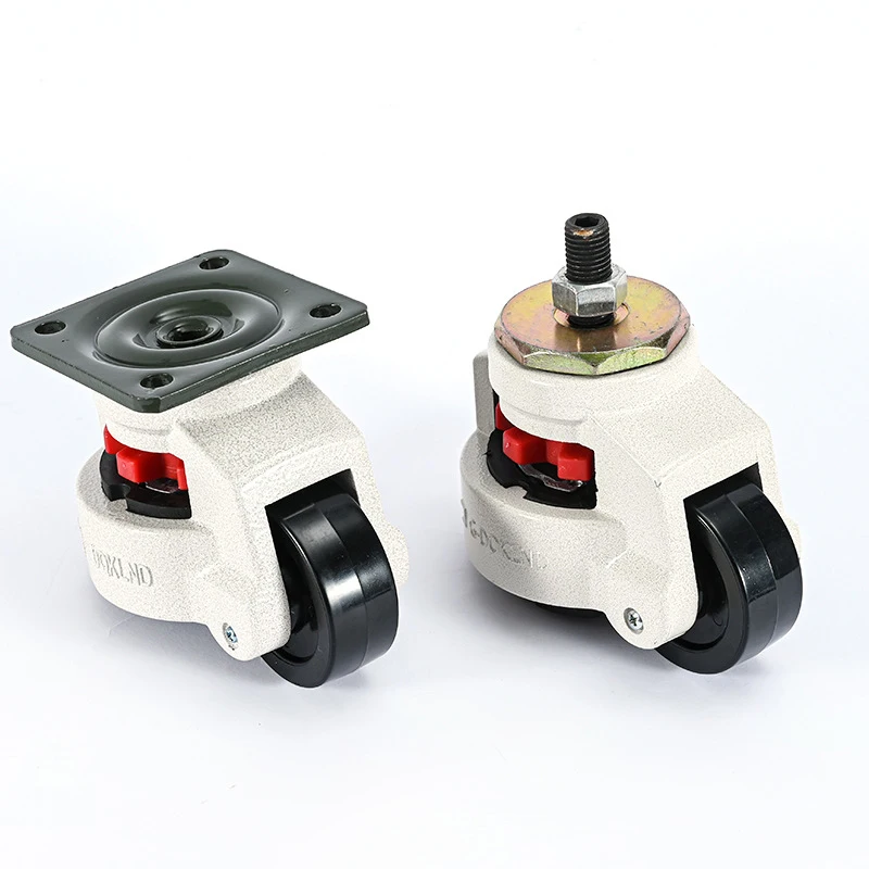 White Foma Wheel Levelling Adjustable Wheel Triangular Plate Caster 40f Foma Wheel Universal Wheel