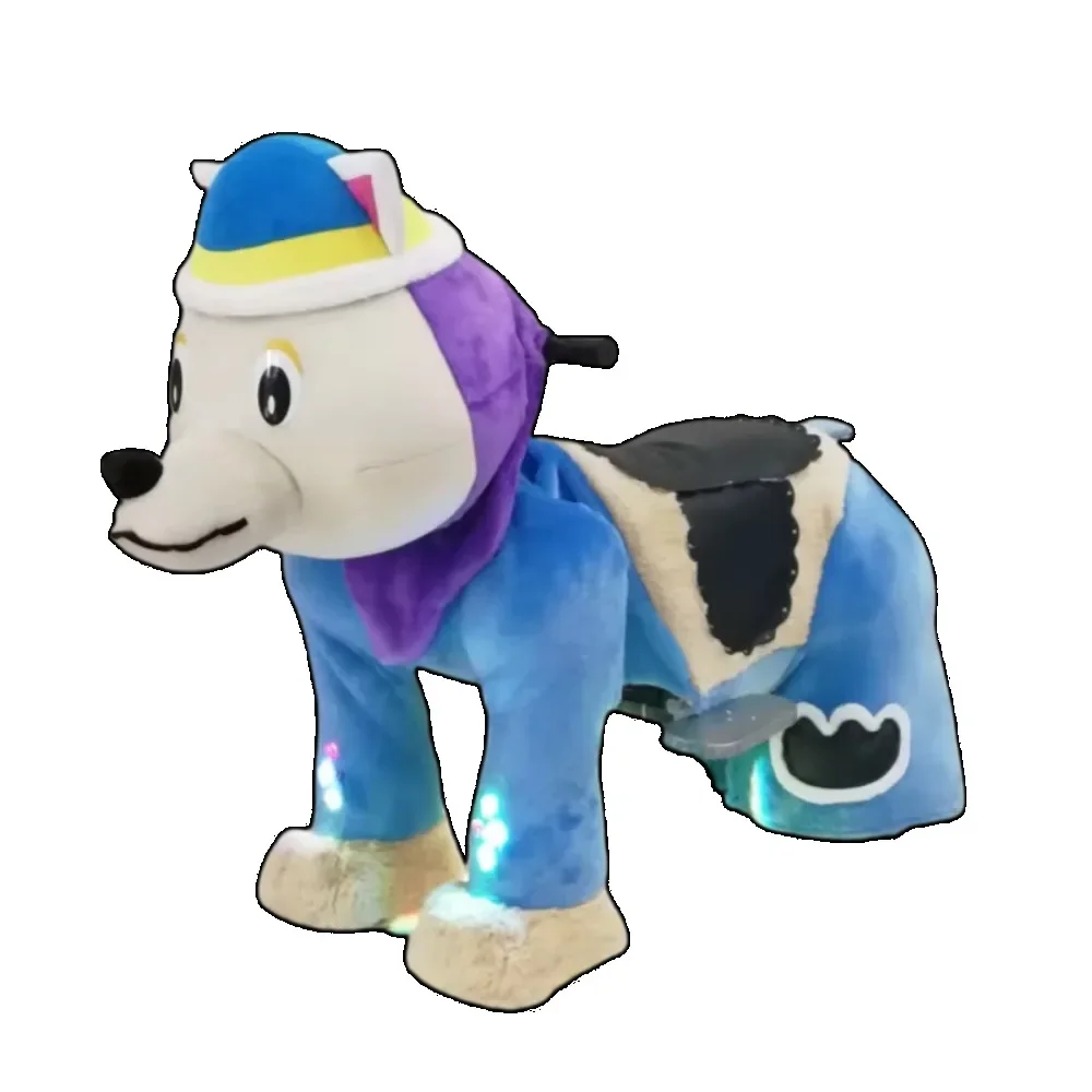 Feliz montar animal interior caminando coche eléctrico monedero animal centro comercial entretenimiento