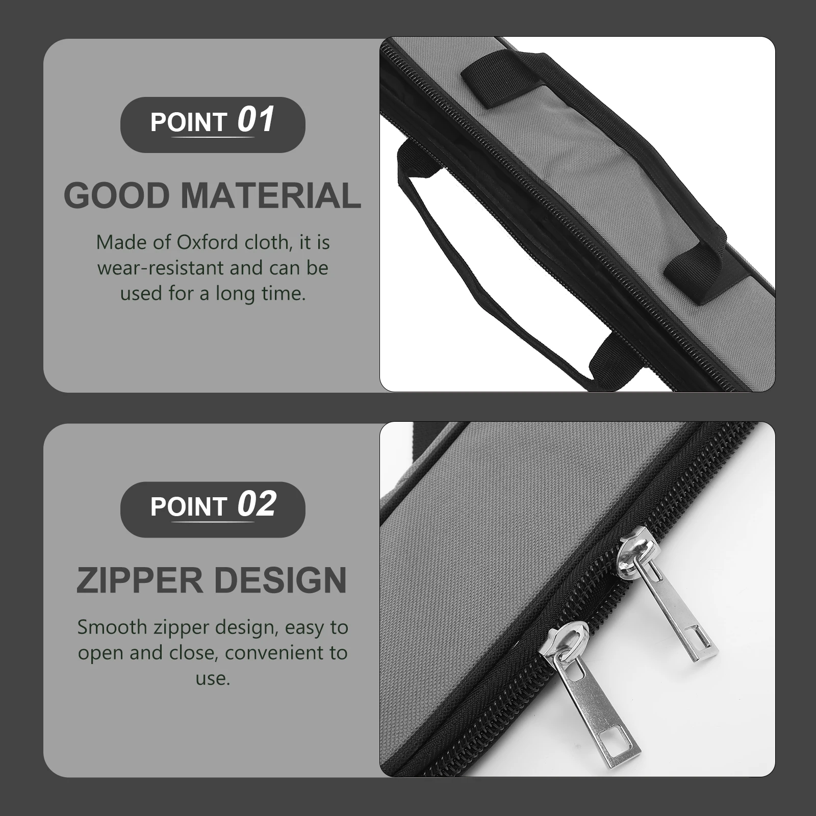 

Bamboo Flute Bag Grey Dizi Case Waterproof Oxford Cloth Portable Storage for Students Musical Instrument Accessory