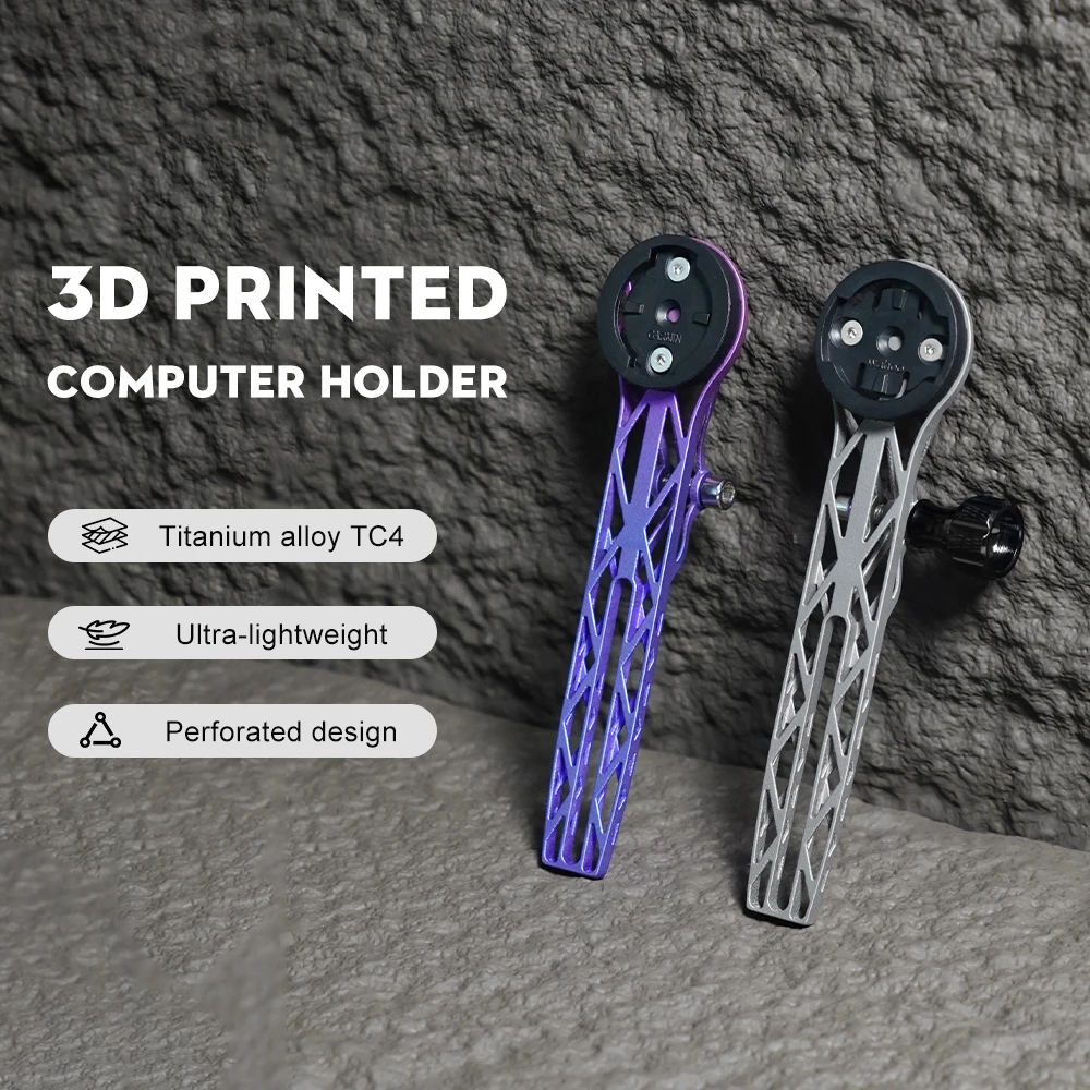 TOSEEK 3D-gedruckte Titanlegierung Fahrradcomputer-Verlängerungshalterung Fahrrad-Handyhalterung Fahrradständer Wahoo Garmin Halterung – Detail 1