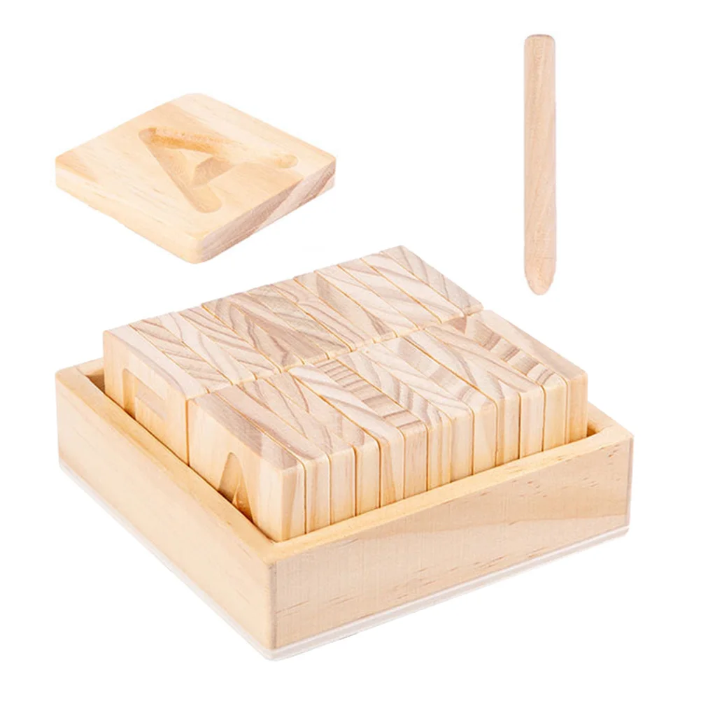 

Wooden Writing Practice Board Alphabet Learning Toy Child Letter Recognition Plaything Kids Educational Cognitive Word Spelling
