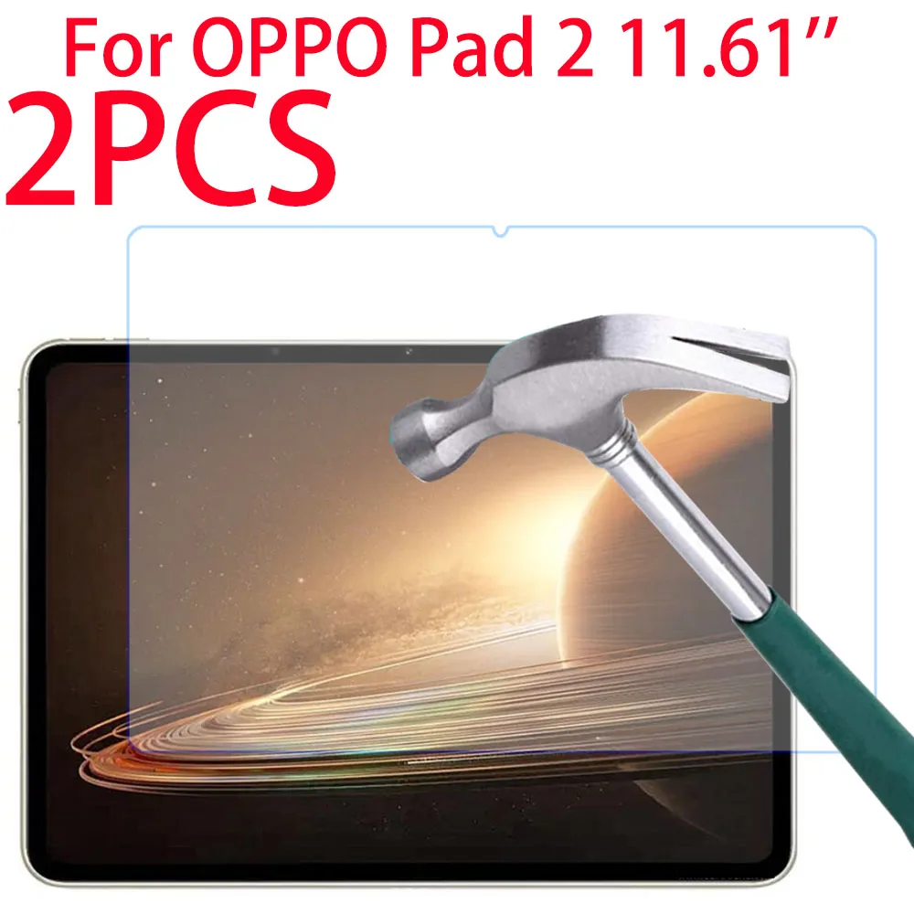 

2PCS For OPPO Pad 2 11.61 Tempered Glass Screen Protector OPPO Pad 2 Tablet 9H Full Cover Clear Front Protective Film Guard