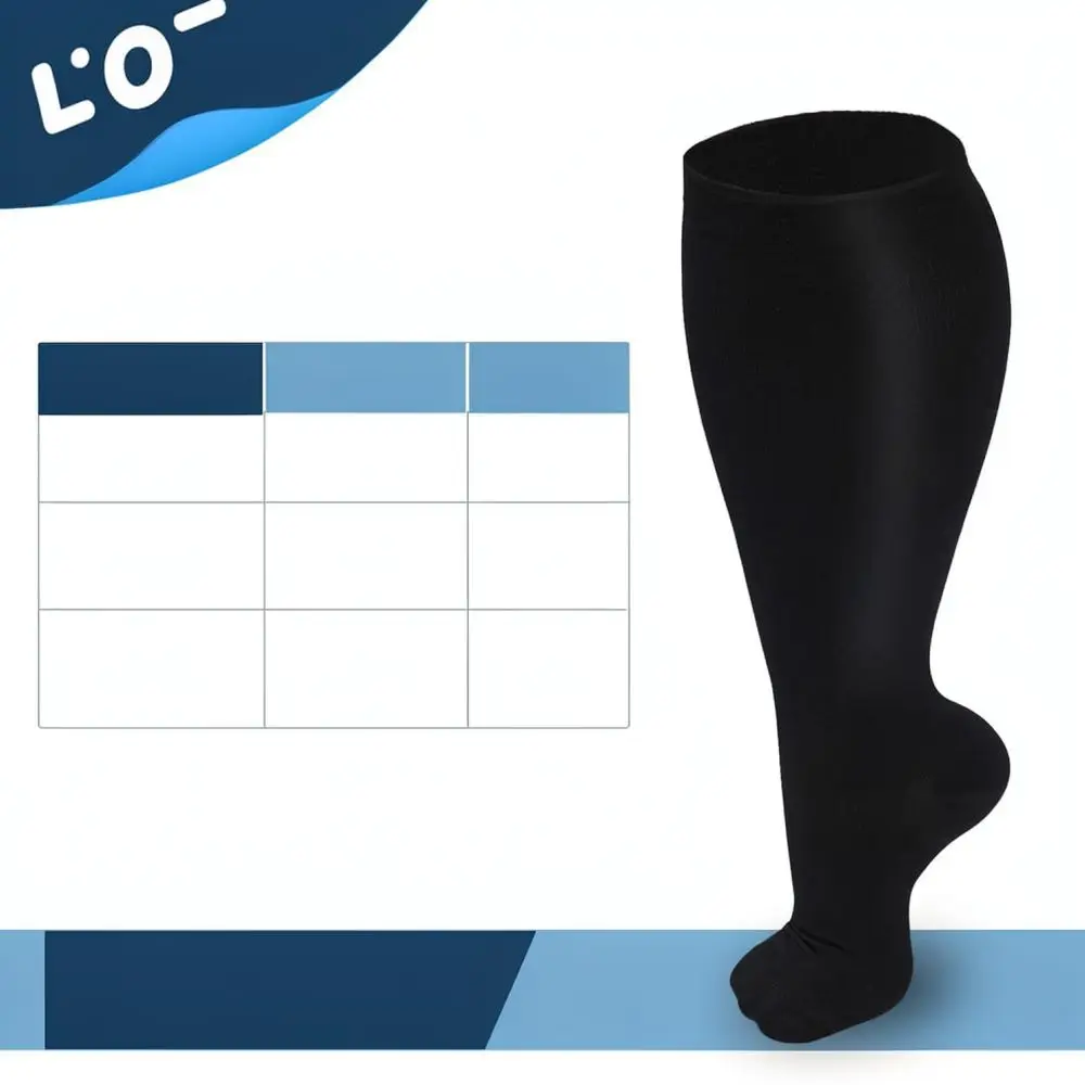 Big Size Athletic Compression Socks For Running Jogging Gym Fitness Long Tube Stockings Breathable Nylon Sports Gear