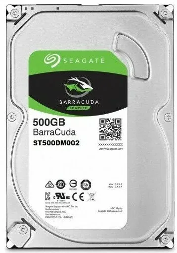 Жесткий диск SEAGATE BARRACUDA 500 ГБ ST500DM002 7200U/мин, 16 МБ SATA III, 3,5 дюйма, Жесткий диск SEAGATE BARRACUDA 500 ГБ ST500DM002 7200U/мин, 16 МБ SATA III, 3,5 дюйма,
