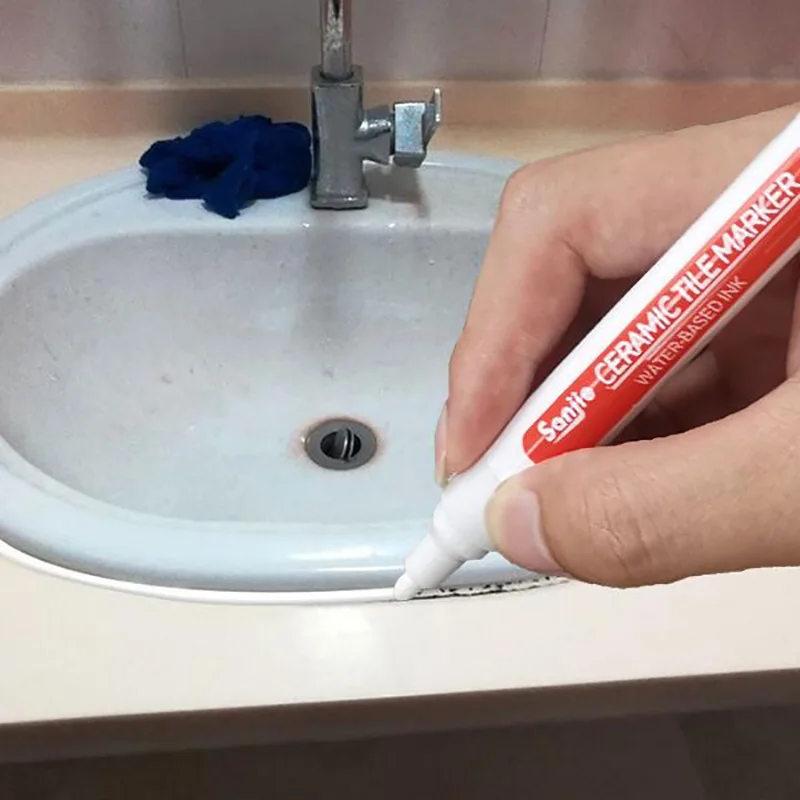 1PC Ceramic Tile Bathroom Wall and Floor Tile Gap Repair Color Mildew-proof and Waterproof Whiteboard Color Repair Pen Liquid