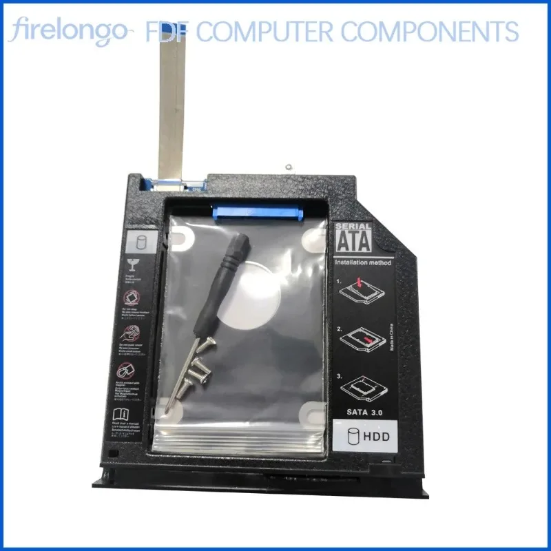 12.7mm SATA HDD Caddy for Dell 3467 3468 3476 3478 3567 3568 3576 Laptop Second Hard Drive Enclosure