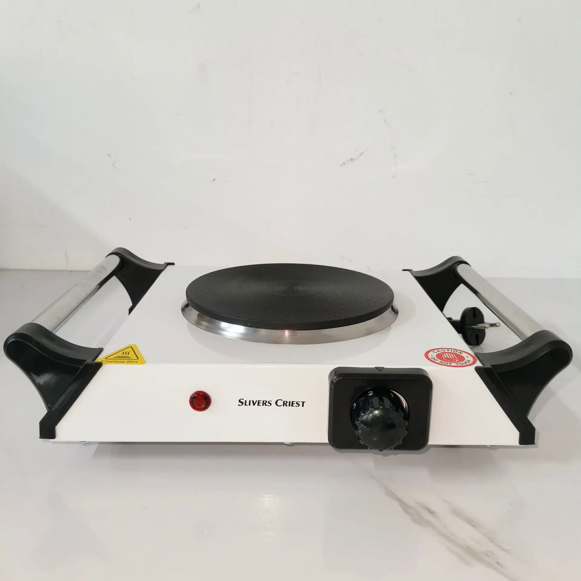 캠핑용 전기 밥솥, 1500W 1 핸들, 휴대용 버너 요리 효율 온도 조절 가능, 5 단 폐쇄