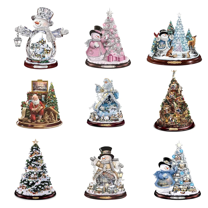 

New Christmas Tree Music Box Snowman Window Glass Waterproof PVC Sticker Winter New Year Decoration 2D Christmas Tree Pendant