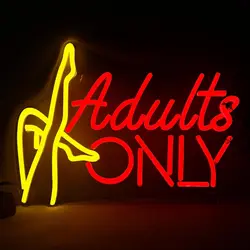 Adults Only Neon Sign USB Powered LED Neon Light for Bar Women Cave Studio Bedroom Yoga Gym Store Femal Party Wall Decor