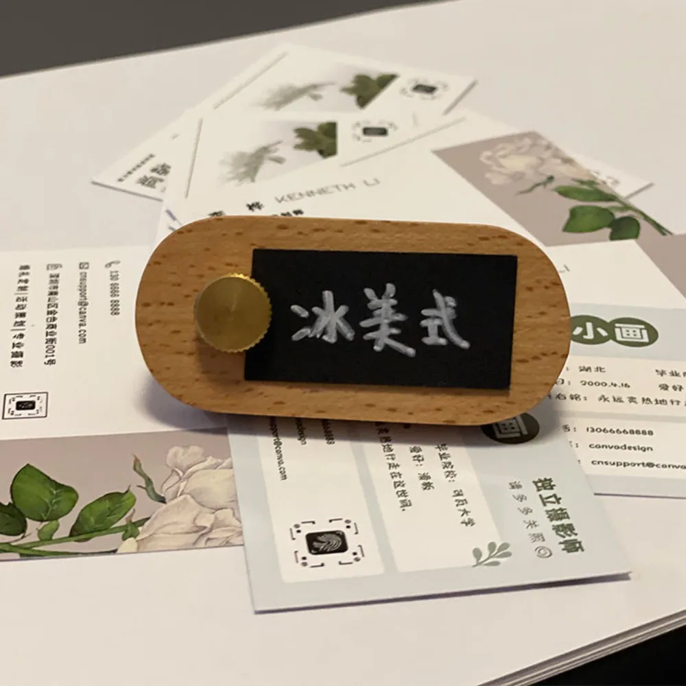 Walnut Wood Price Display Sign Mini Handmade Price Tag Stands High Grade Small Price Display Card Merchandise Pricing Displays