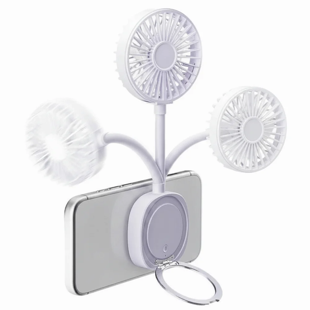 With Magnetic Attachments Phone Magnetic Fan Adjustable Hose USB Charging Mini Magnetic Fan with Phone Holder Cooling Fans