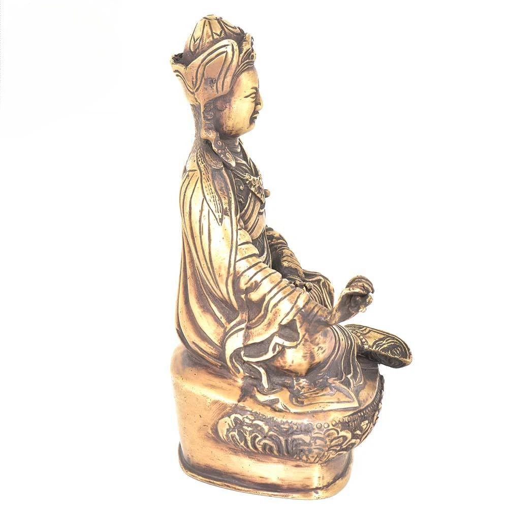 Handmade Decorative  Antique Brass Sitting Buddha Sculptures Figurine Statue Statement Pieces Decor Gift Items