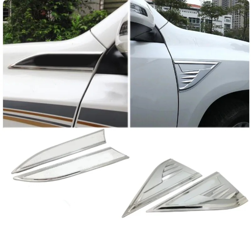 

Car Side Vent Airflow Fender Cover Frame Lamp Top Stick For Toyota Prado FJ150 2018 2019
