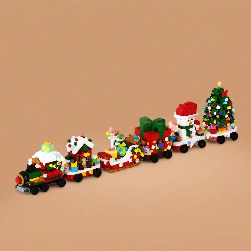 Christmas Gifts moc building blocks santa claus Micro Particle Building Blocks DIY Bricks Assembly Model toy for Children 6 year