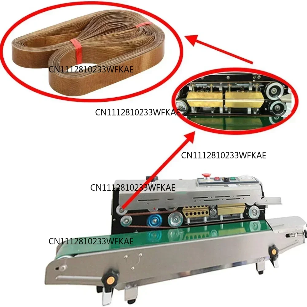 50pcs A Pack 750 770 810 1120 1210 1366mm PTFE Band Sealer Sealing Belt for FR-770 FR-980 FRM-1120 Plastic Bag Sealing Machine