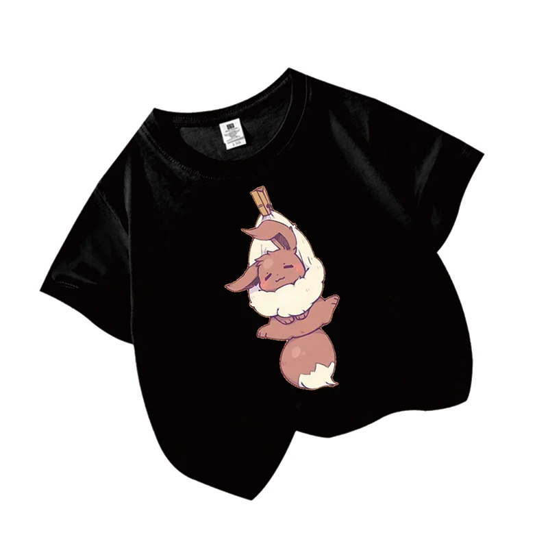Sylveon Umbreon Glaceon イーブイ Jolteon シャワーズ夏の新ファッション純粋な綿トップス Tシャツアニメかわいい自作クラシックギフト