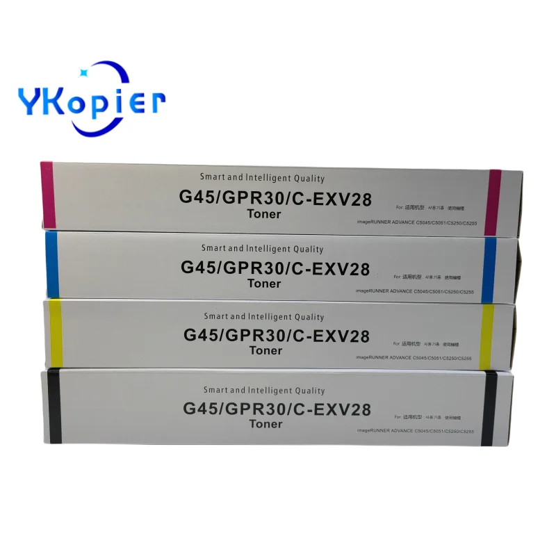 

NPG45 GPR30 CEXV28 Black 780G CMY 500G Toner Cartridge For Canon IR ADV C5045 C5051 C5250 C5255 CMYK Toner Cartridge