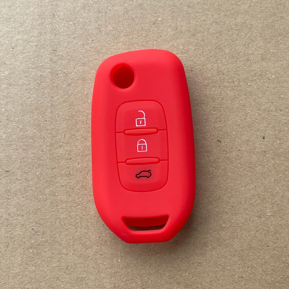 New Silicone Car Key Cover Case Holder for Renault Duster Megane Duster Sandero Kangdoo Captur Twingo 3 buttons car key Skin