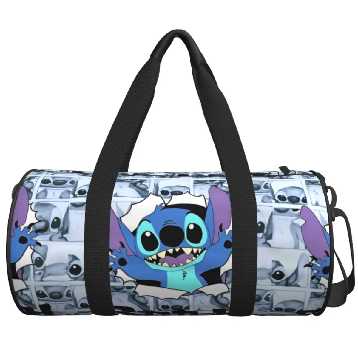 Aangepaste Stitch Angel Beach Tote Bag Dames Anime Groot compartiment Beach Gym Reistassen